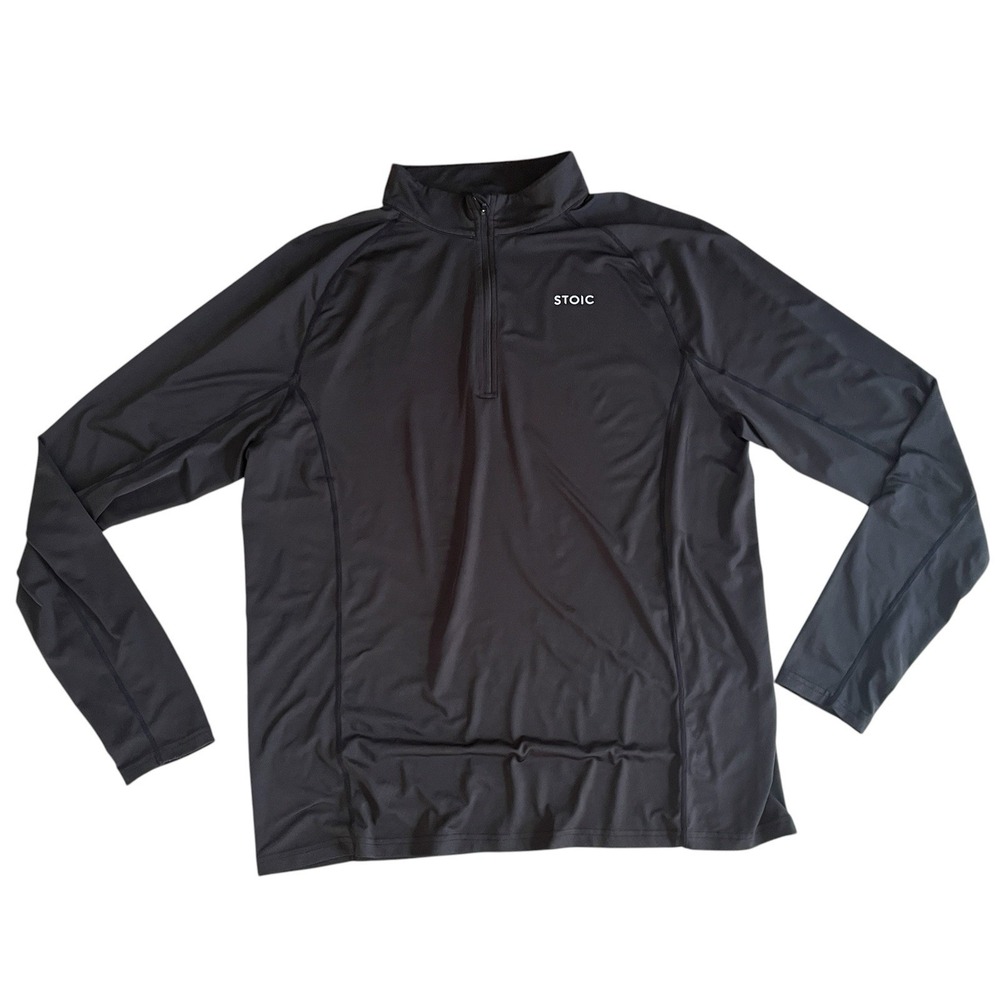 Stoic Men's Size XXL‎ 2XL Black Quarter Zip Performance Athletic Athleisure